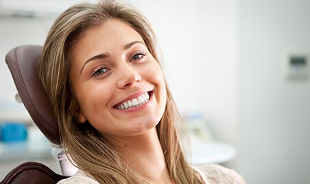 woman in dental chair