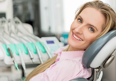 woman in dental chair