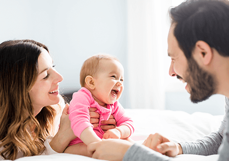 mom and dad with their baby