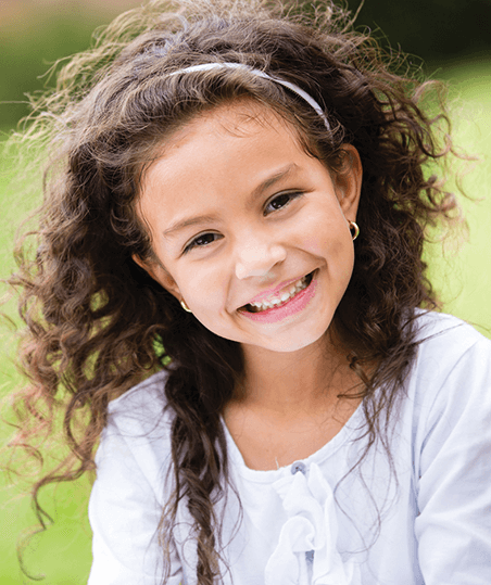 young girl smiling