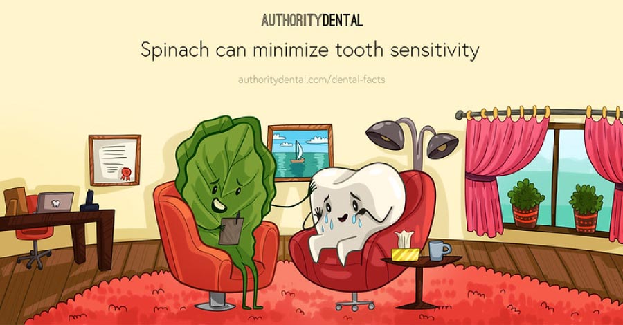 Cartoon of a sensitive tooth at the therapist.
